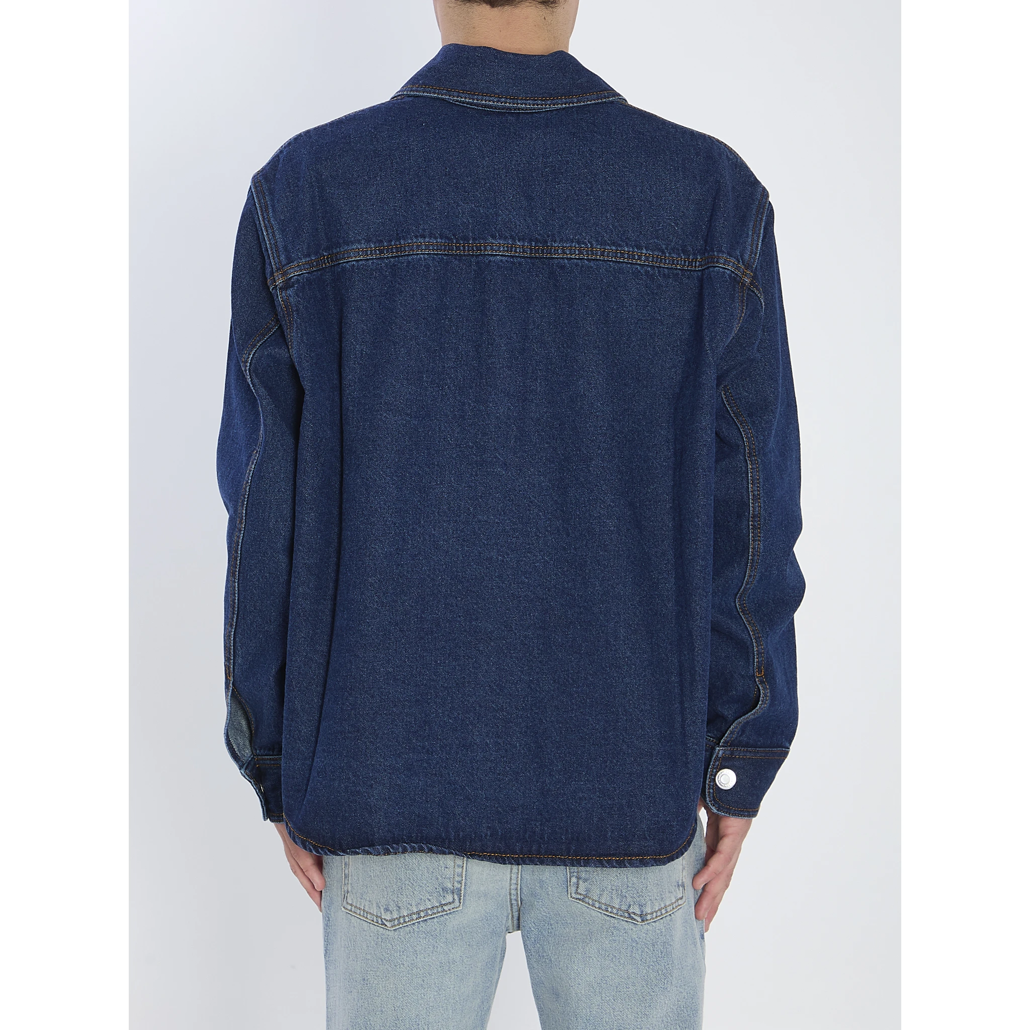 Blue cotton overshirt