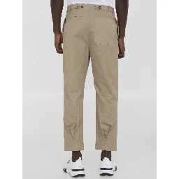 Pants in cotton gabardine