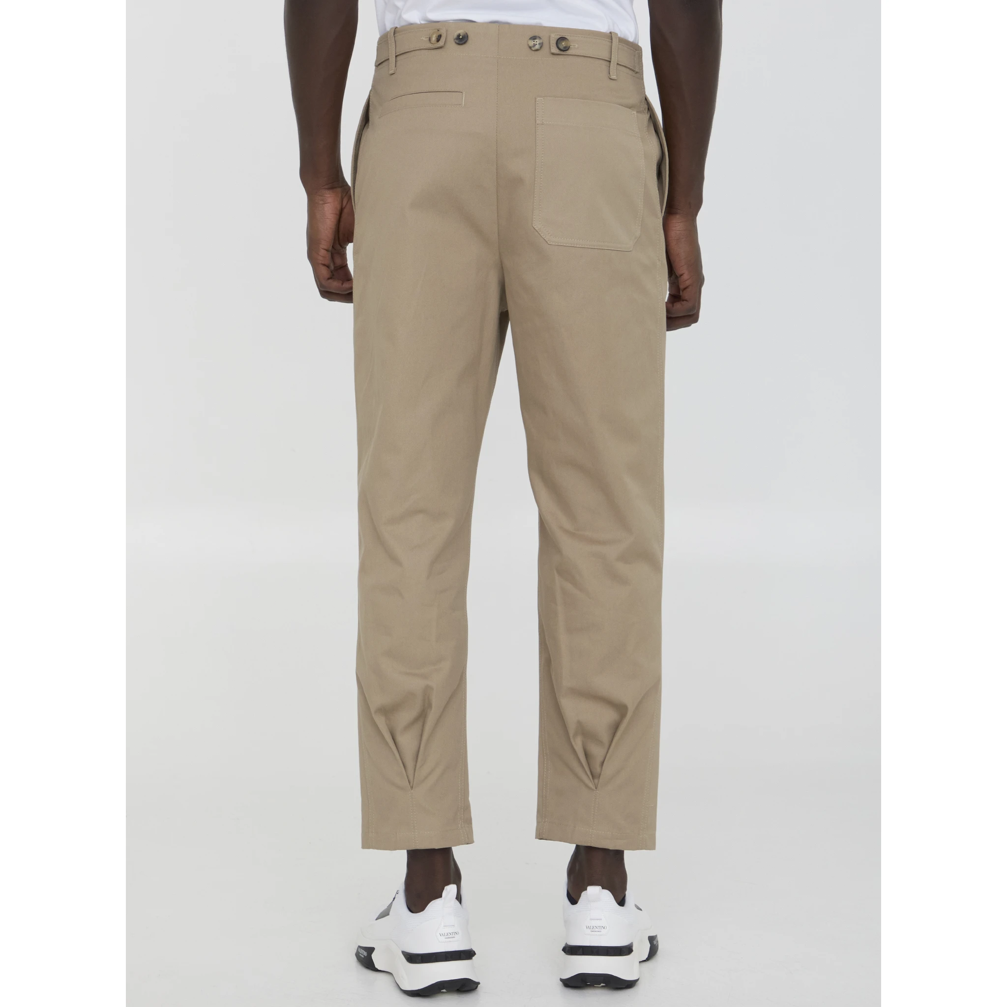 Pants in cotton gabardine