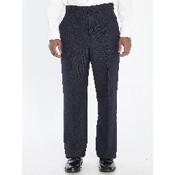 Chiné wool trousers