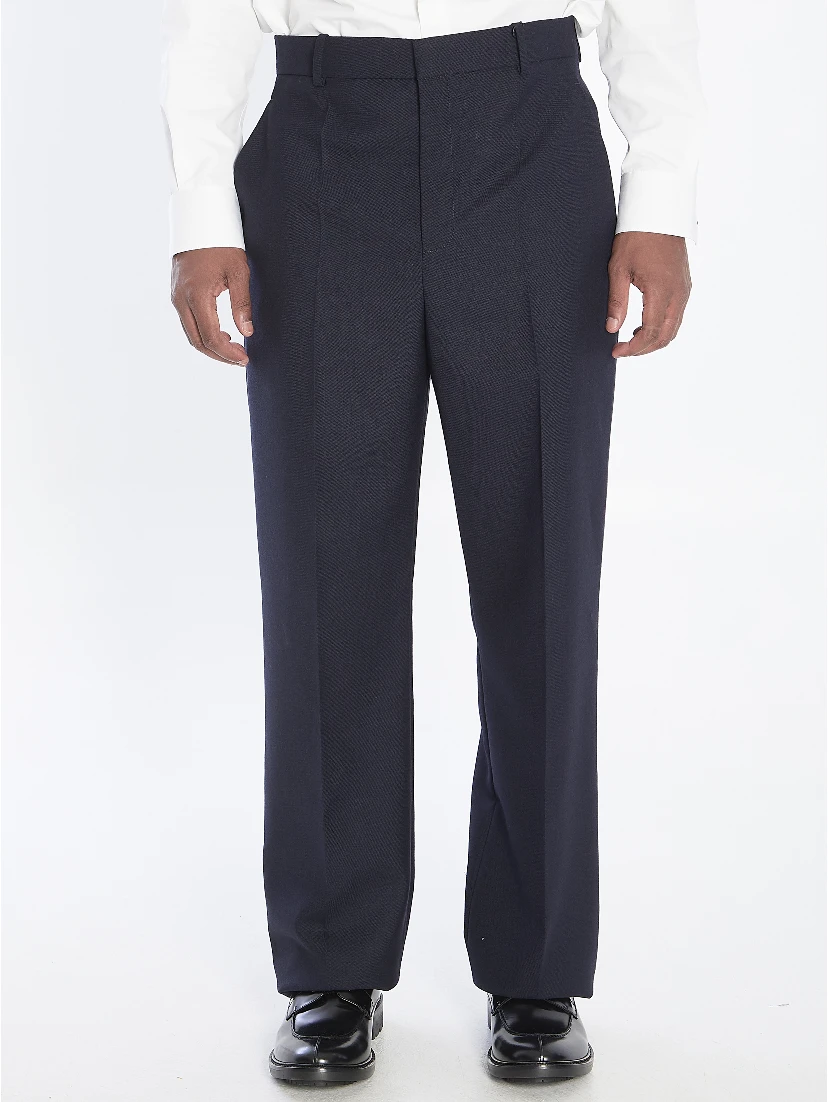 Chiné wool trousers