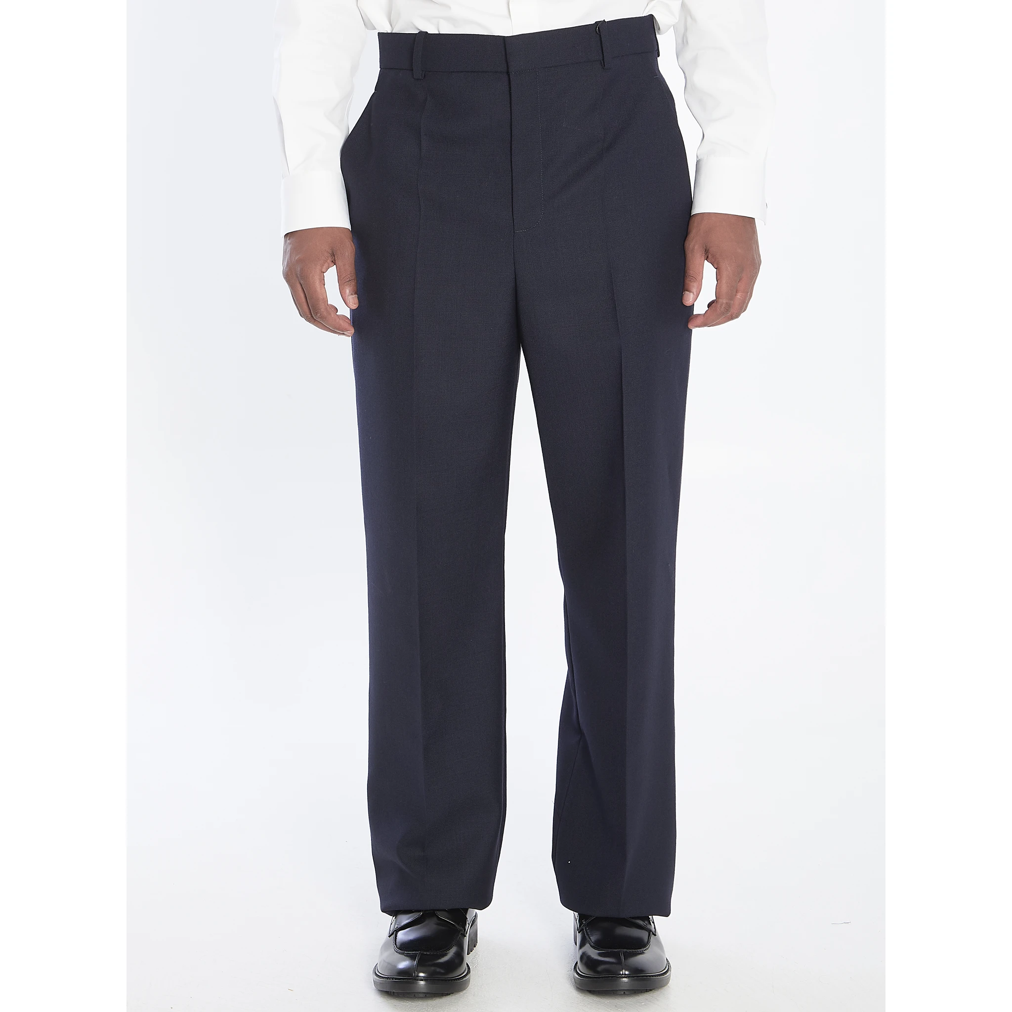 Chiné wool trousers