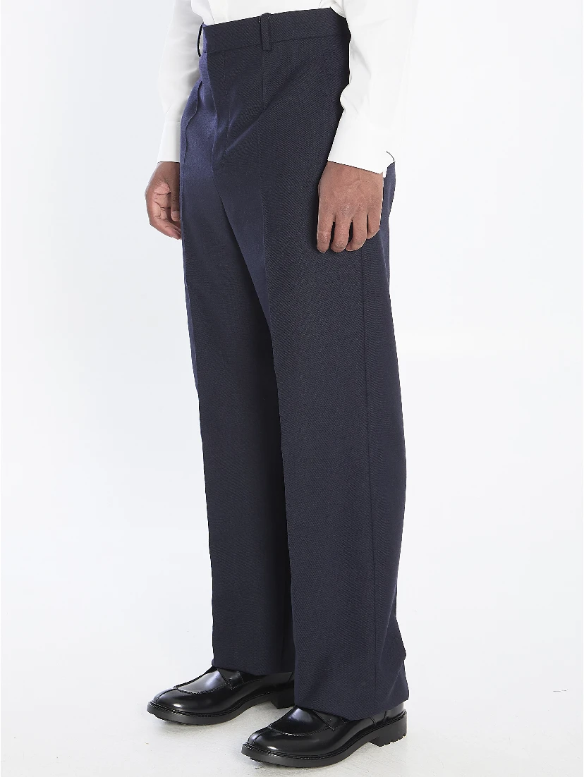 Chiné wool trousers