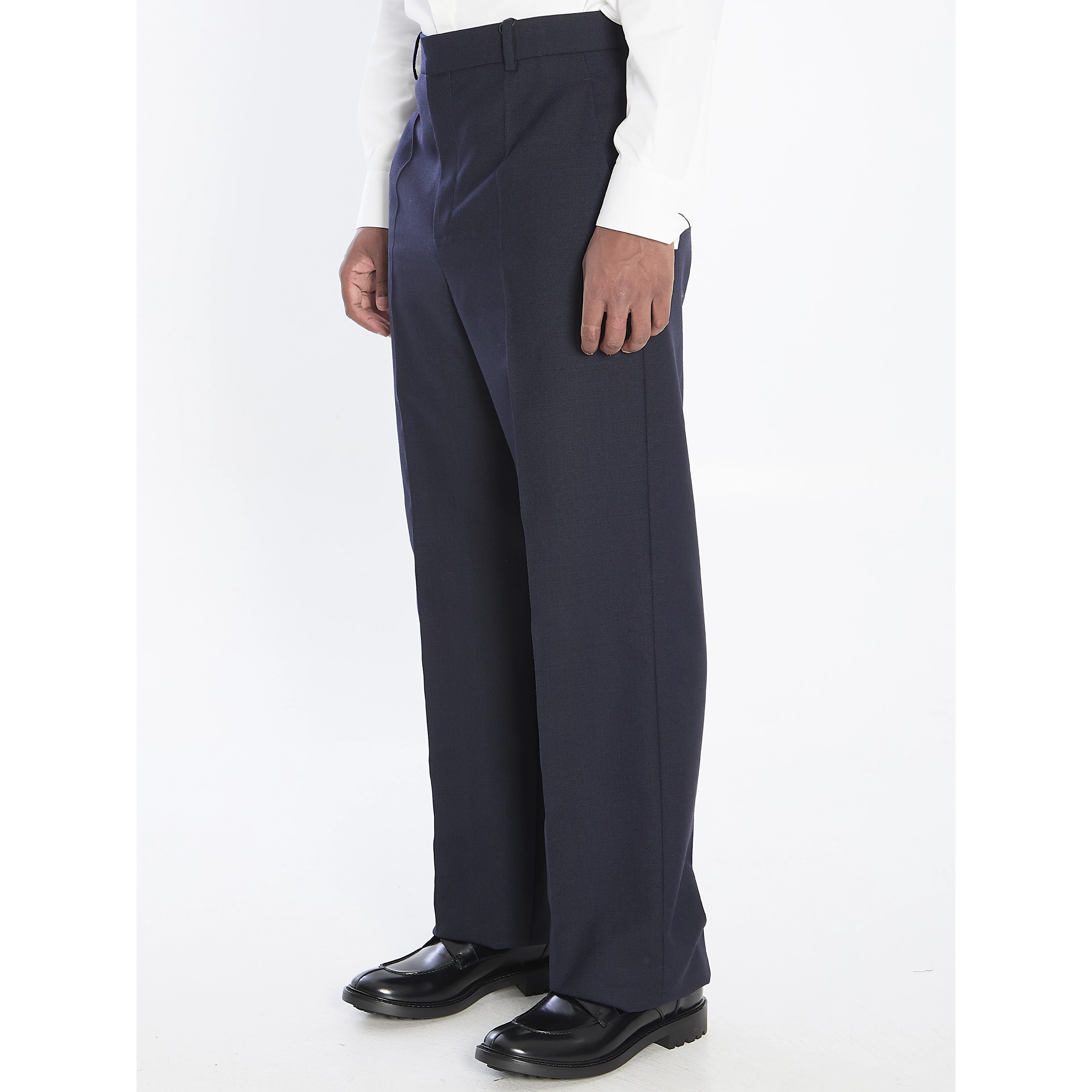 Chiné wool trousers