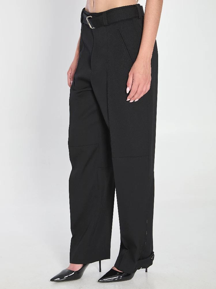 Trousers in wool alternative