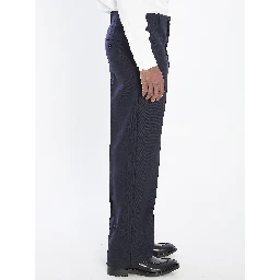 Chiné wool trousers