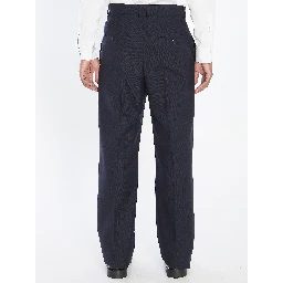 Chiné wool trousers