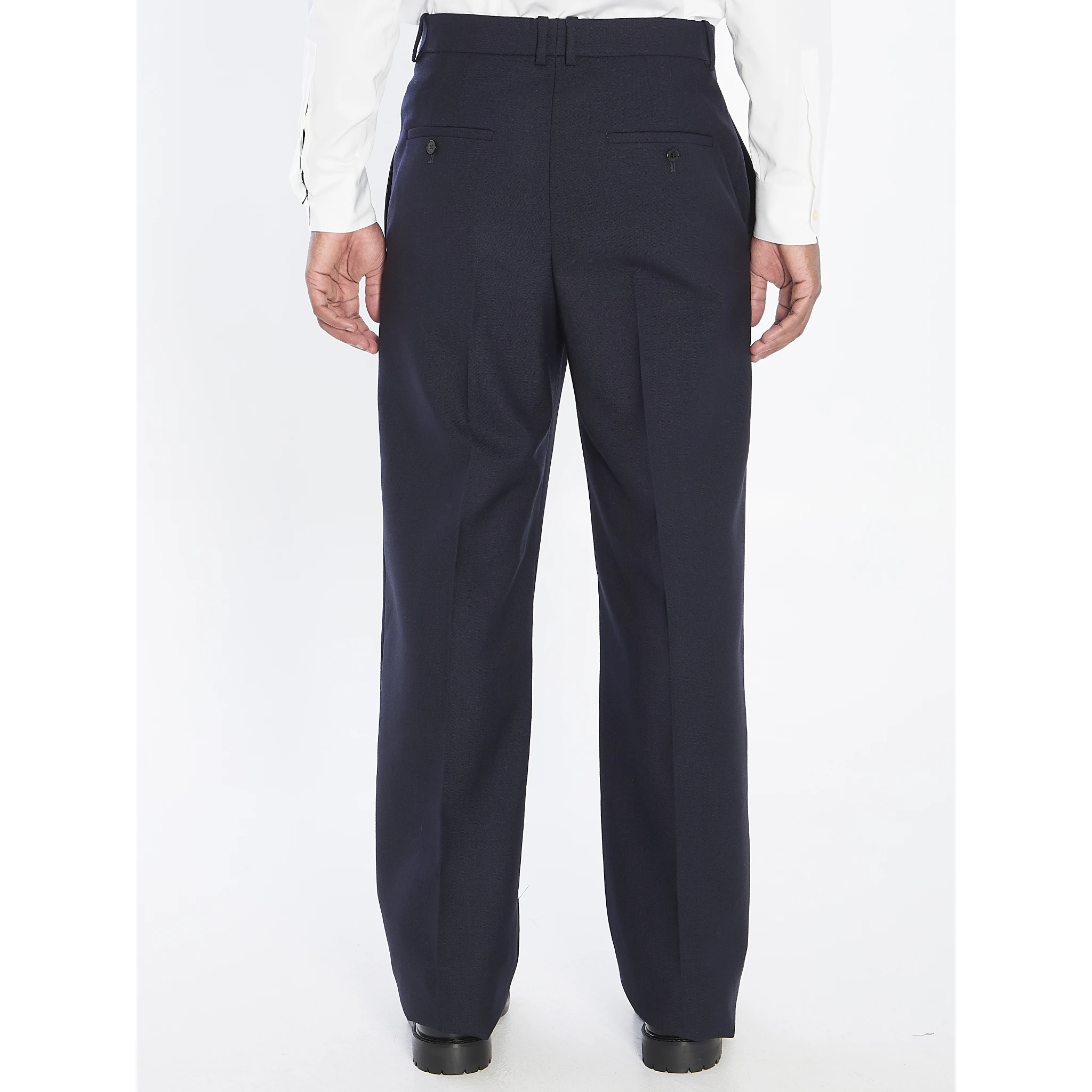 Chiné wool trousers
