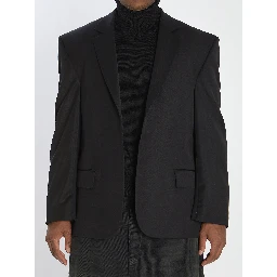 Tailored jacket in twill and jersey
