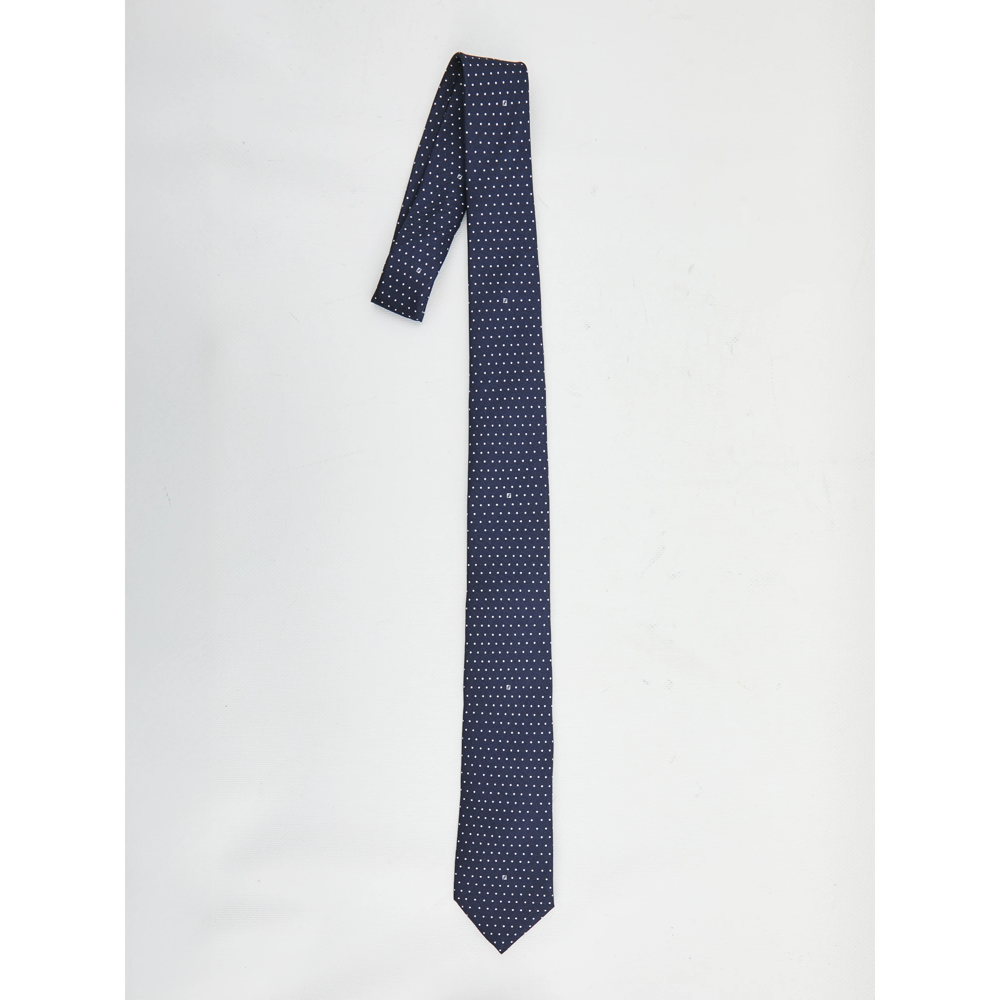 Blue silk tie
