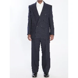 Chiné wool trousers