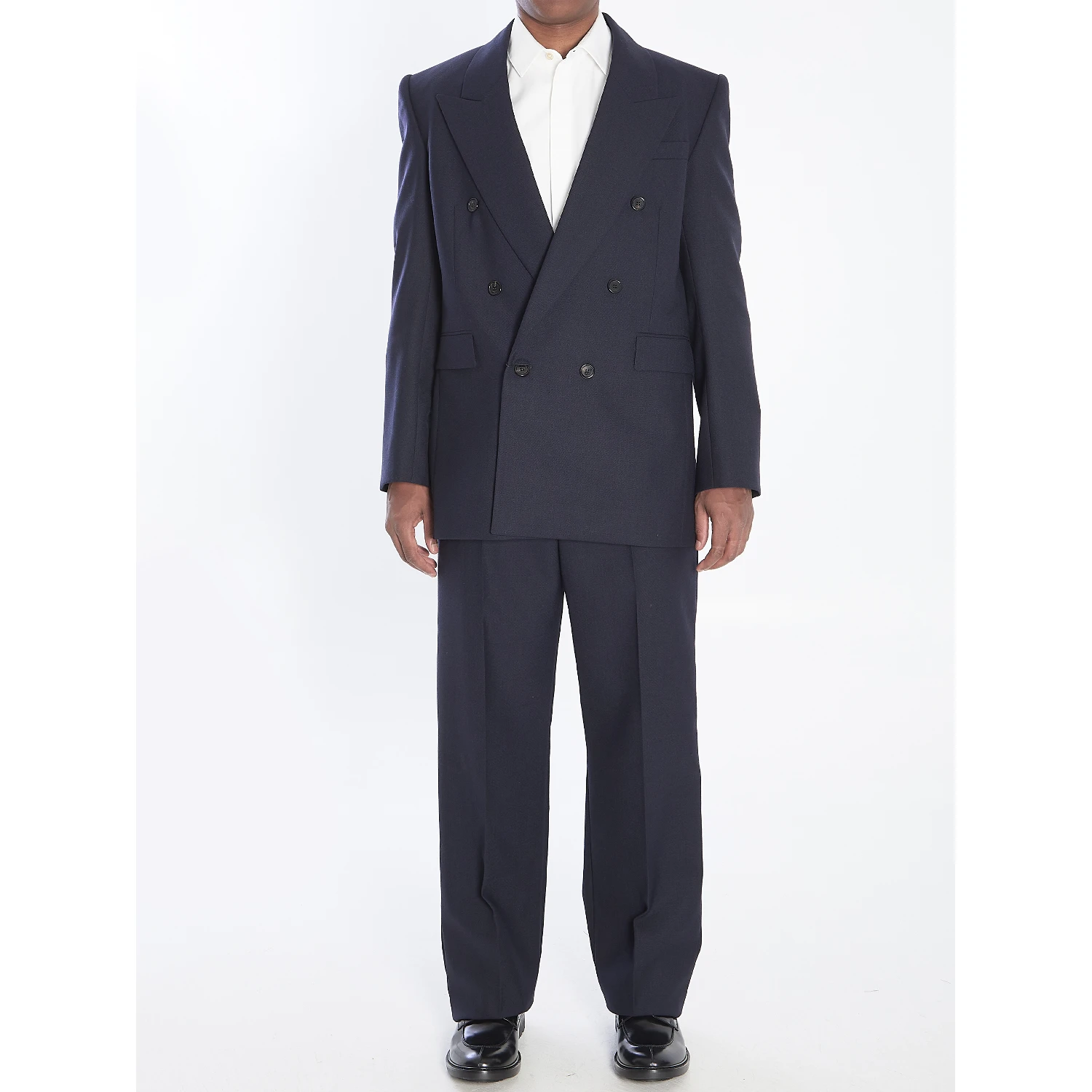 Chiné wool trousers