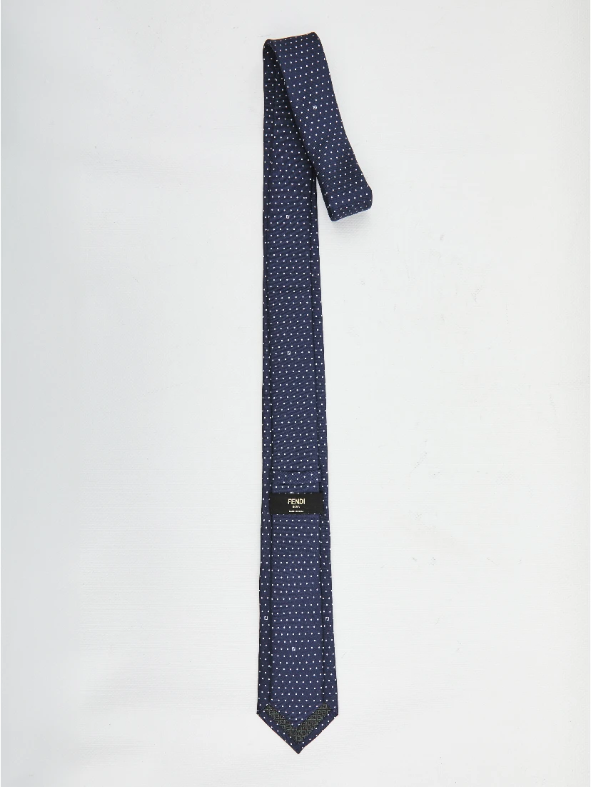 Blue silk tie