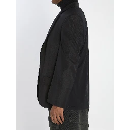 Tailored jacket in twill and jersey