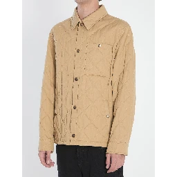 Jacket in quilted gabardine