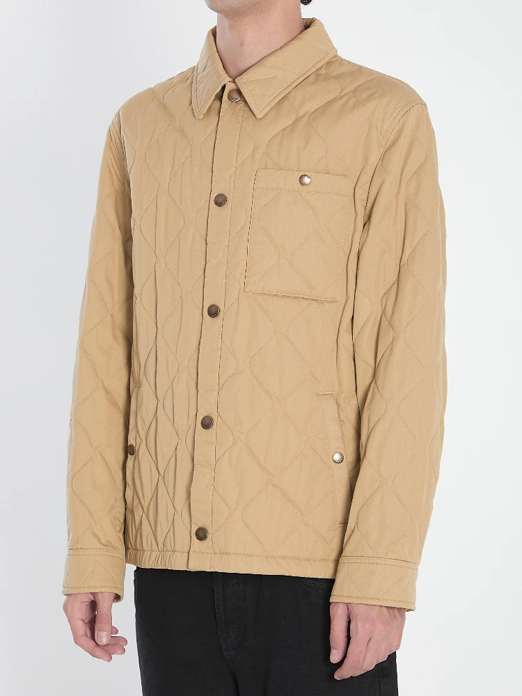Jacket in quilted gabardine alternative