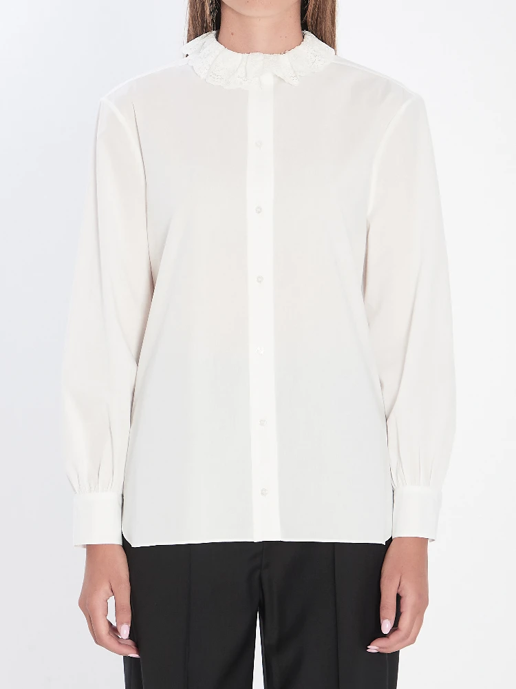 Shirt in cotton poplin