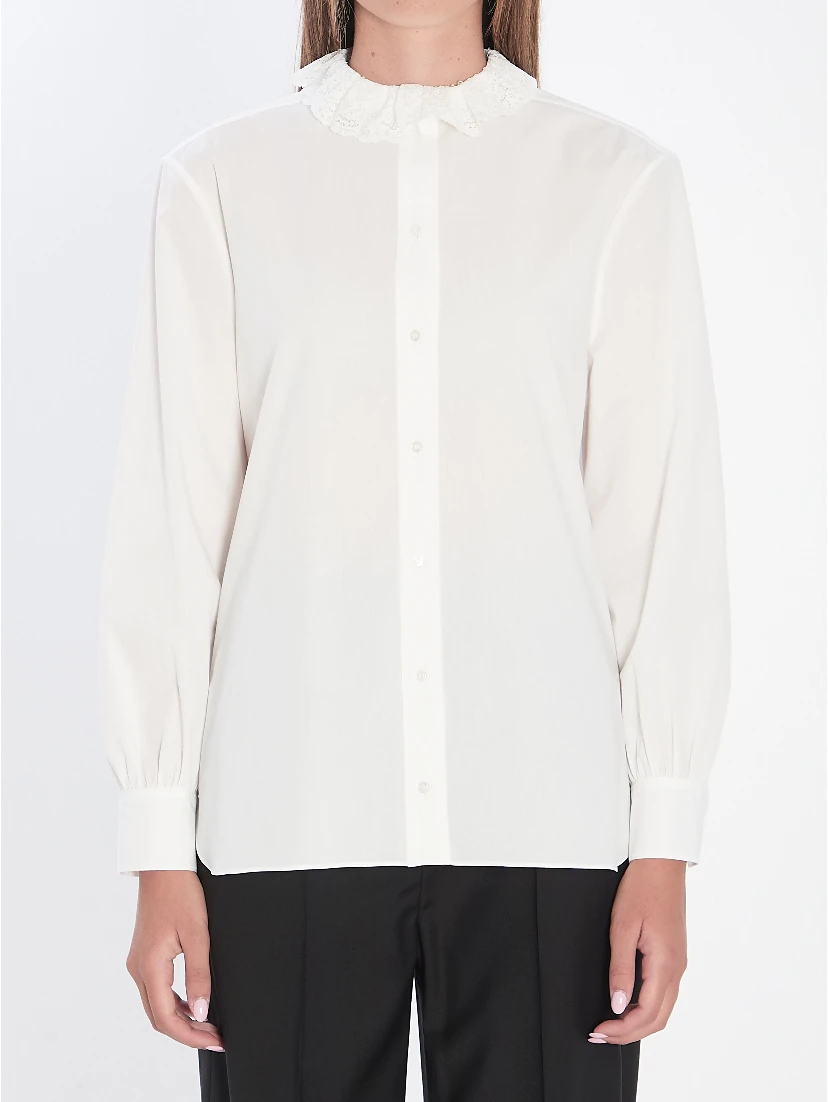 Shirt in cotton poplin