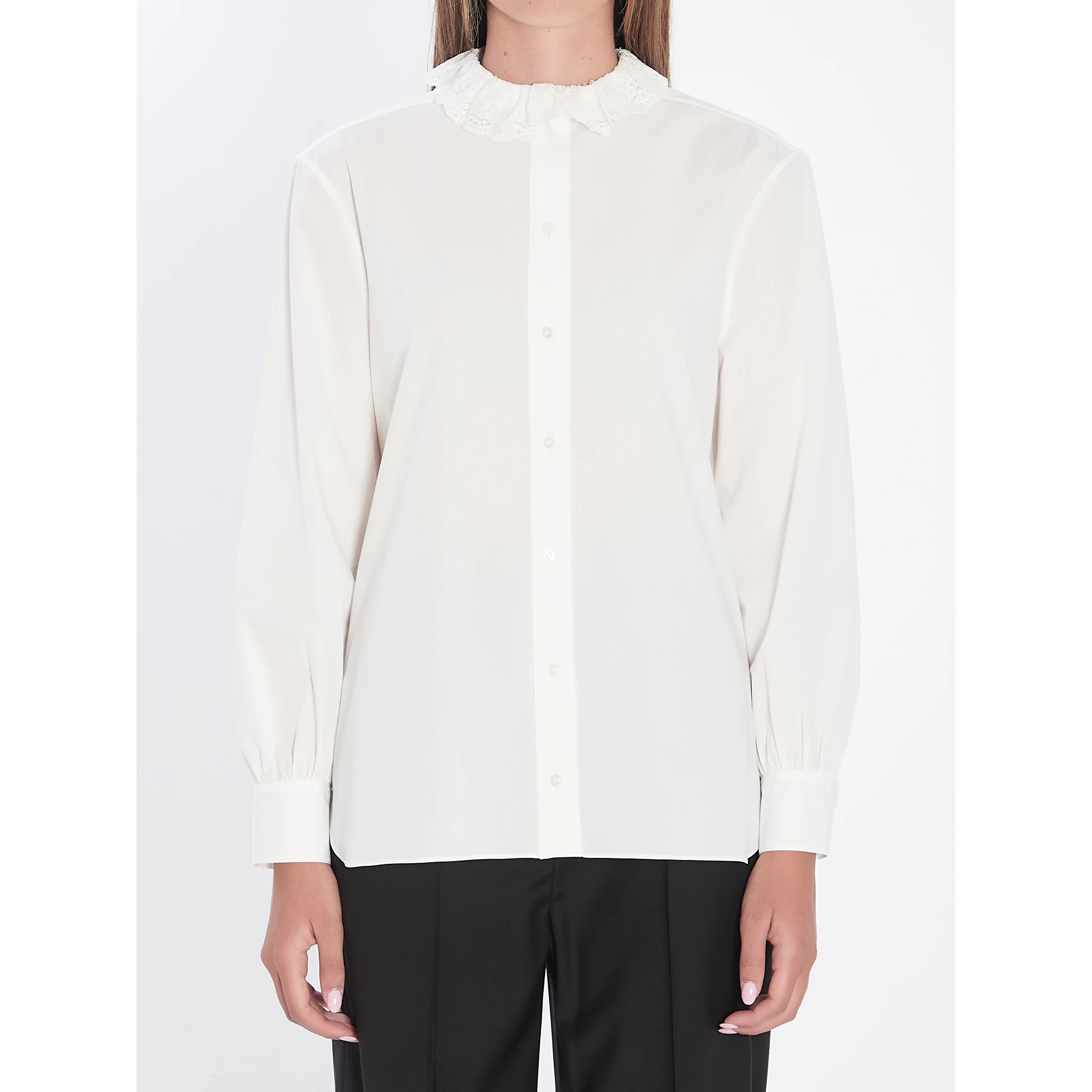Shirt in cotton poplin