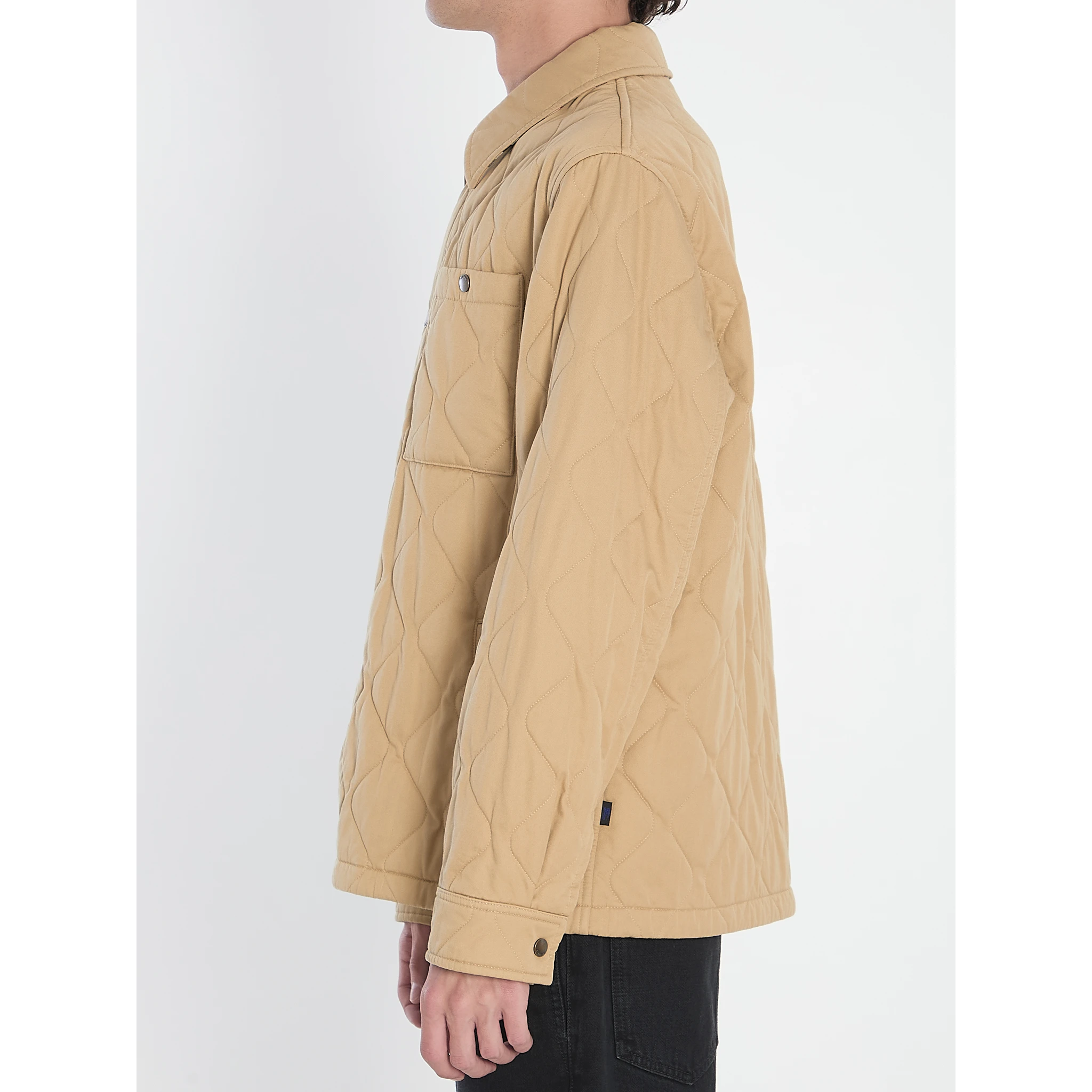 Jacket in quilted gabardine
