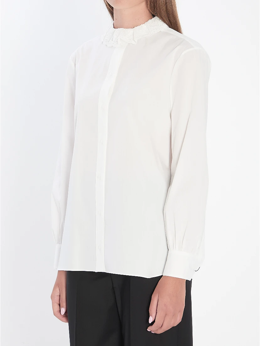 Shirt in cotton poplin