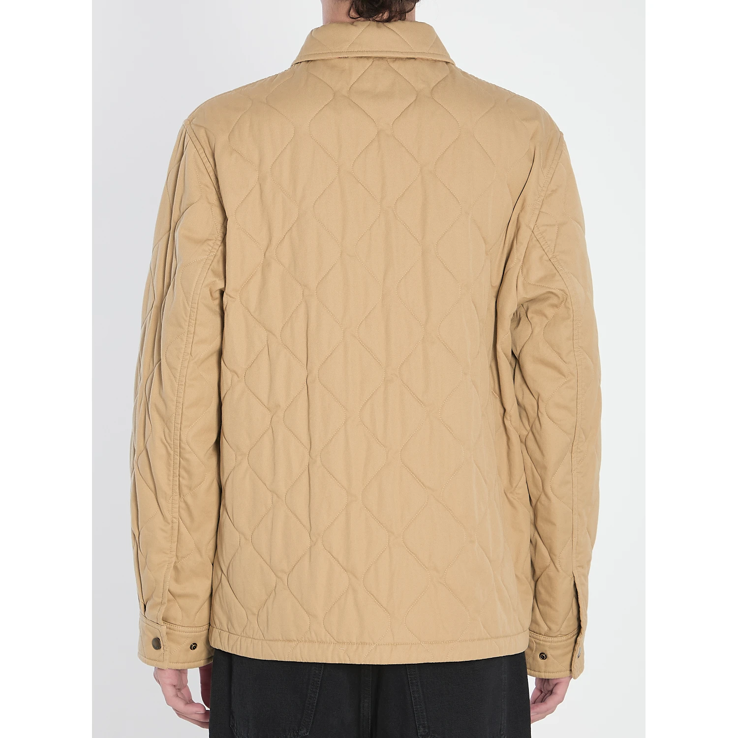 Jacket in quilted gabardine