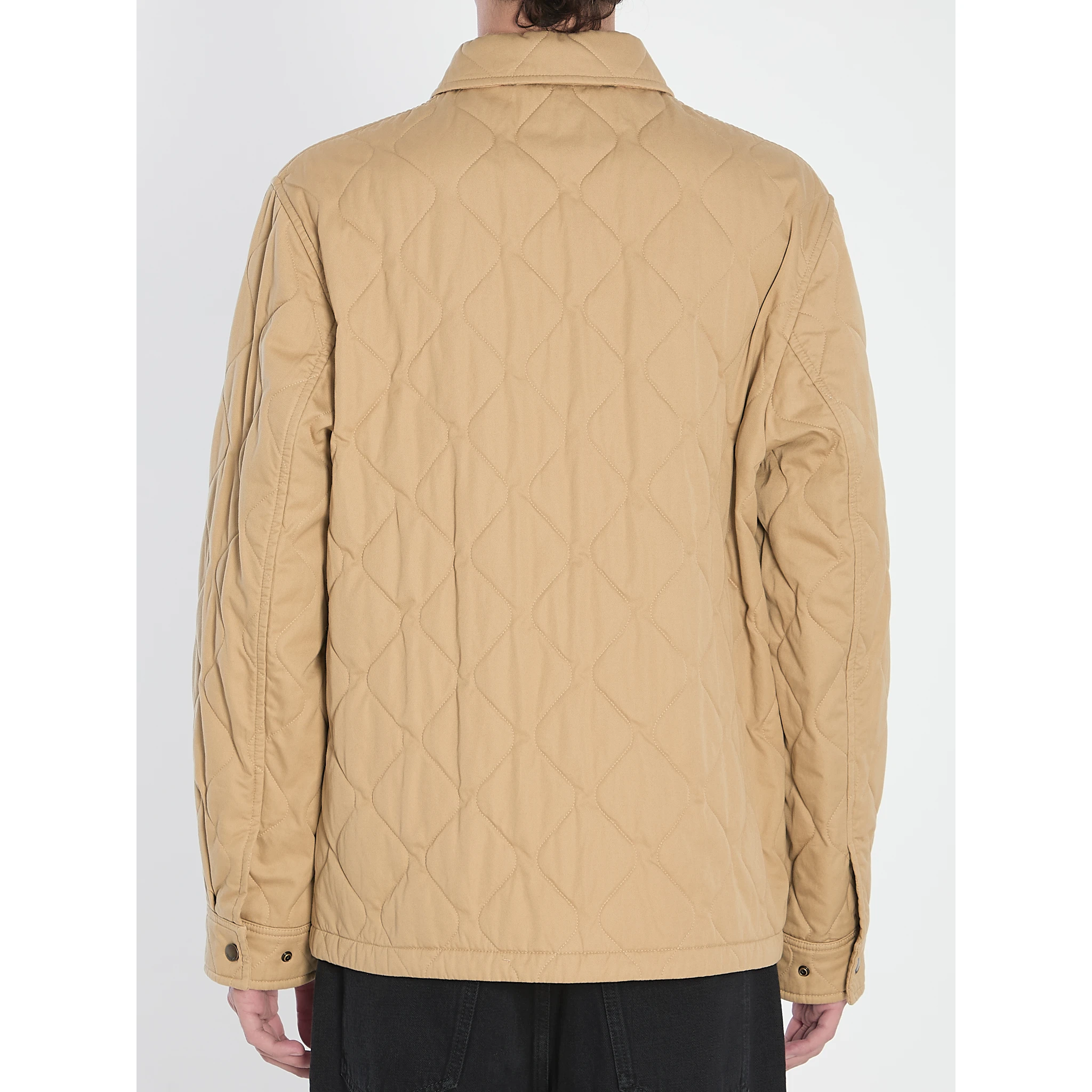 Jacket in quilted gabardine