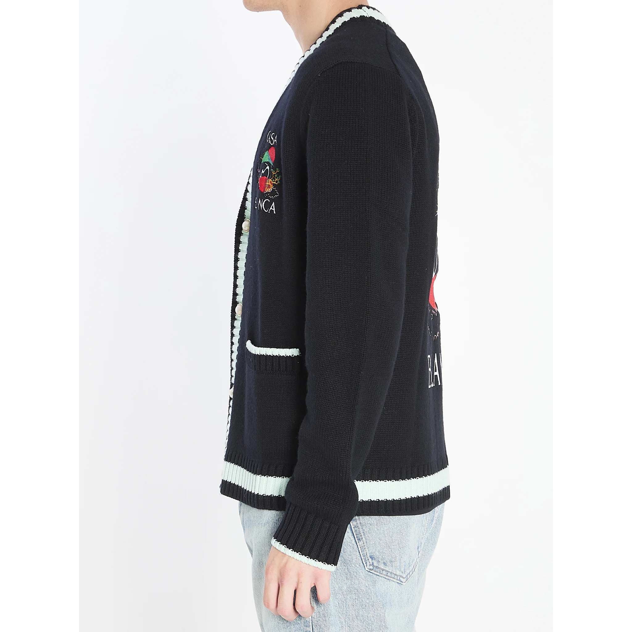 Cardigan with Stacked Casa Mountain Temple design