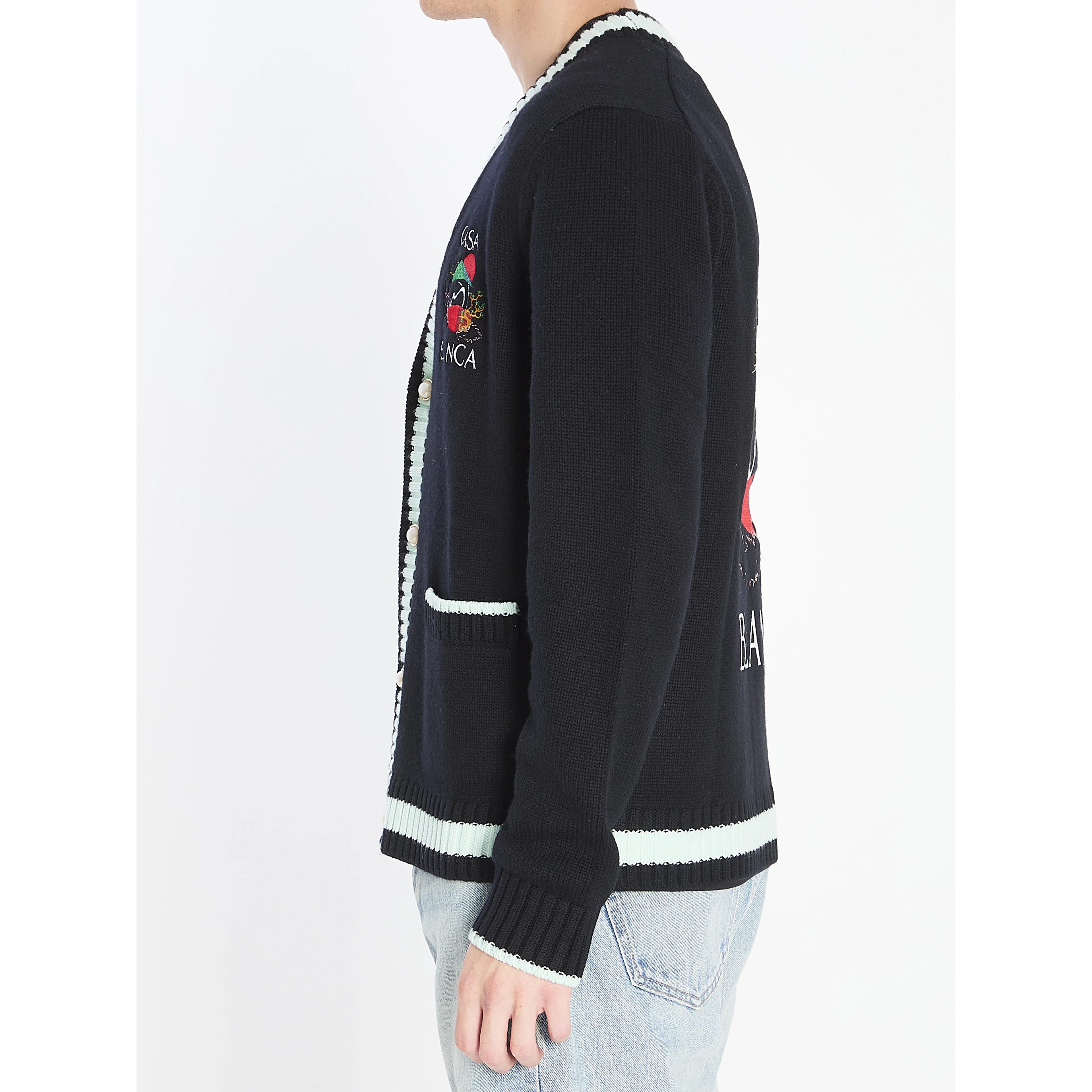 Cardigan with Stacked Casa Mountain Temple design