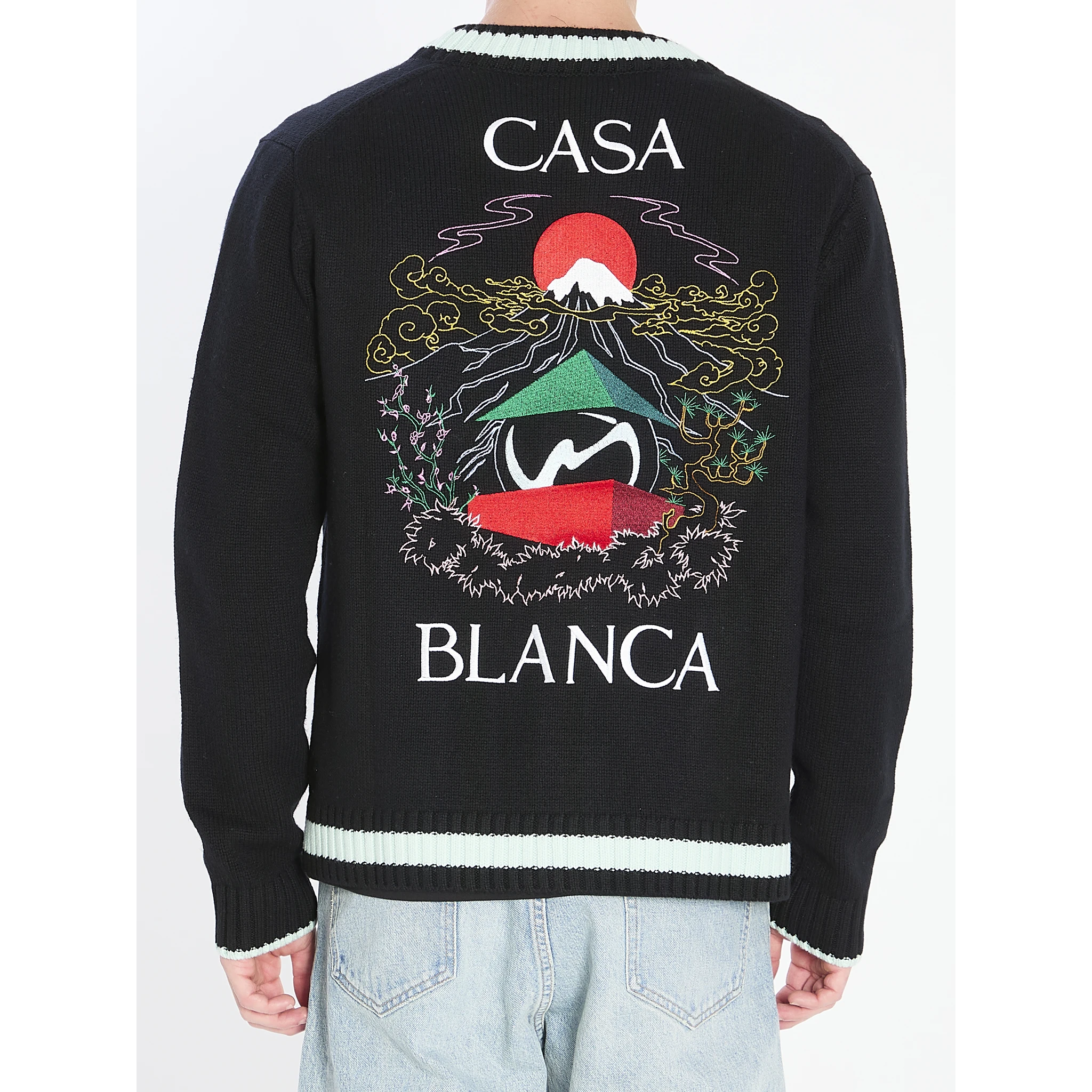 Cardigan with Stacked Casa Mountain Temple design