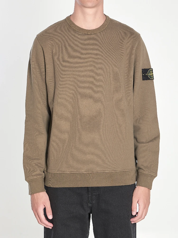 Fleece sweatshirt in organic cotton