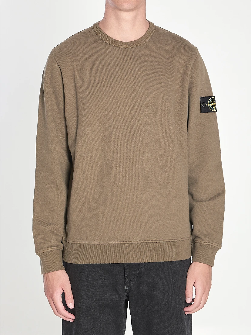 Fleece sweatshirt in organic cotton