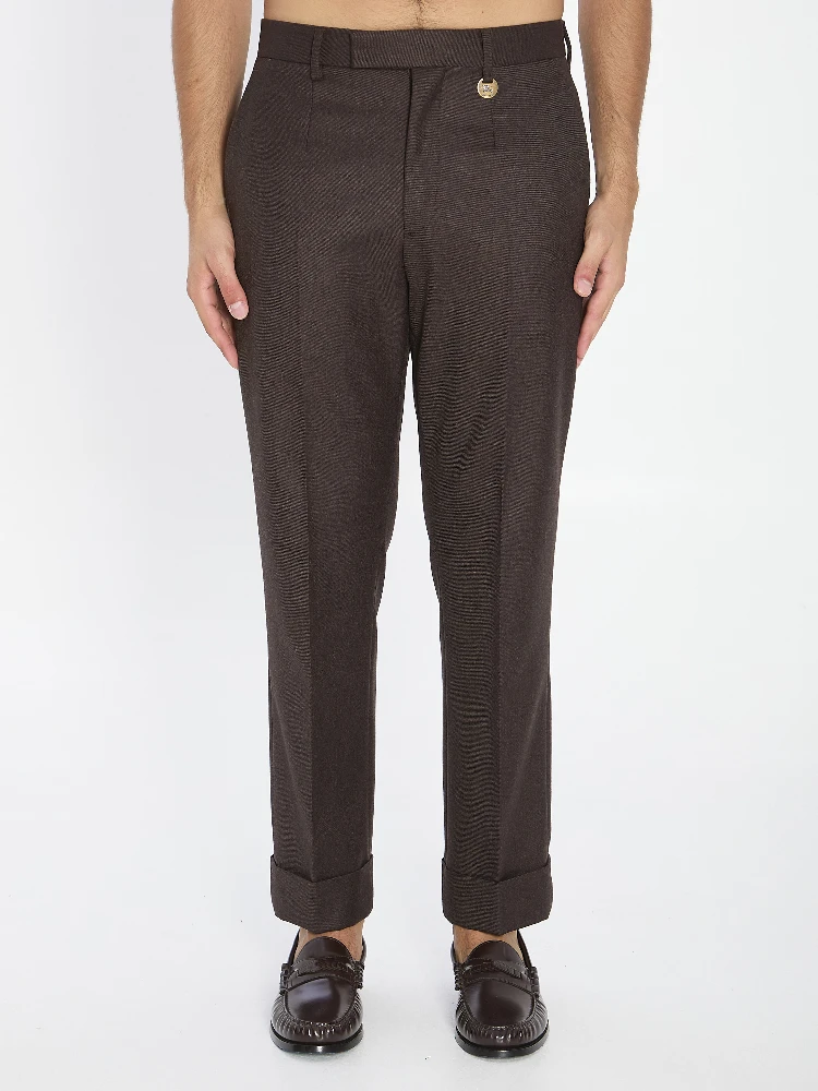 Tailored wool trousers