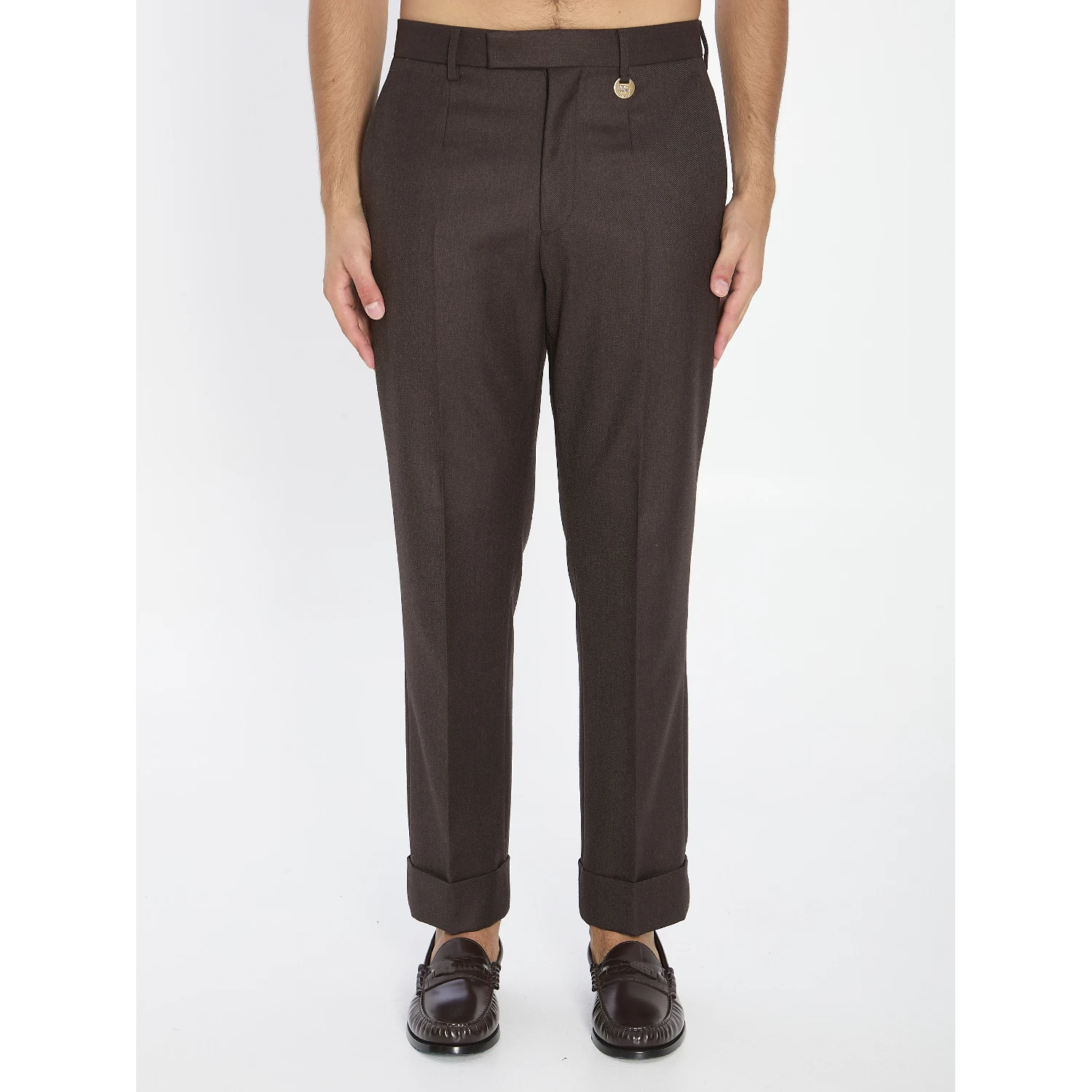 Tailored wool trousers