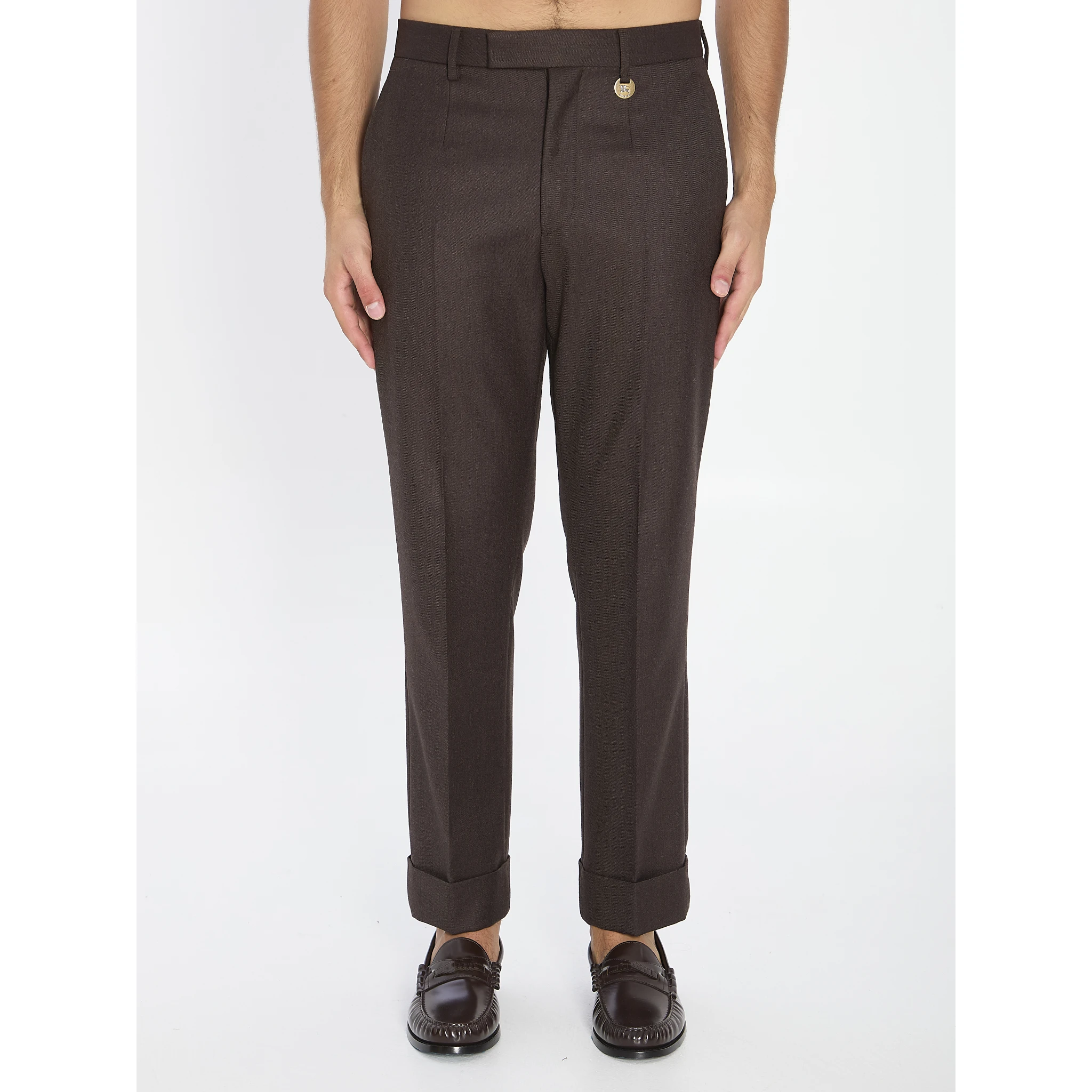 Tailored wool trousers