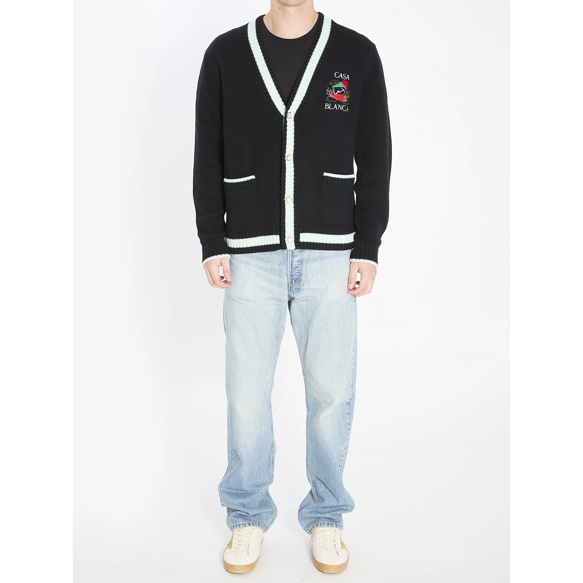 Cardigan with Stacked Casa Mountain Temple design