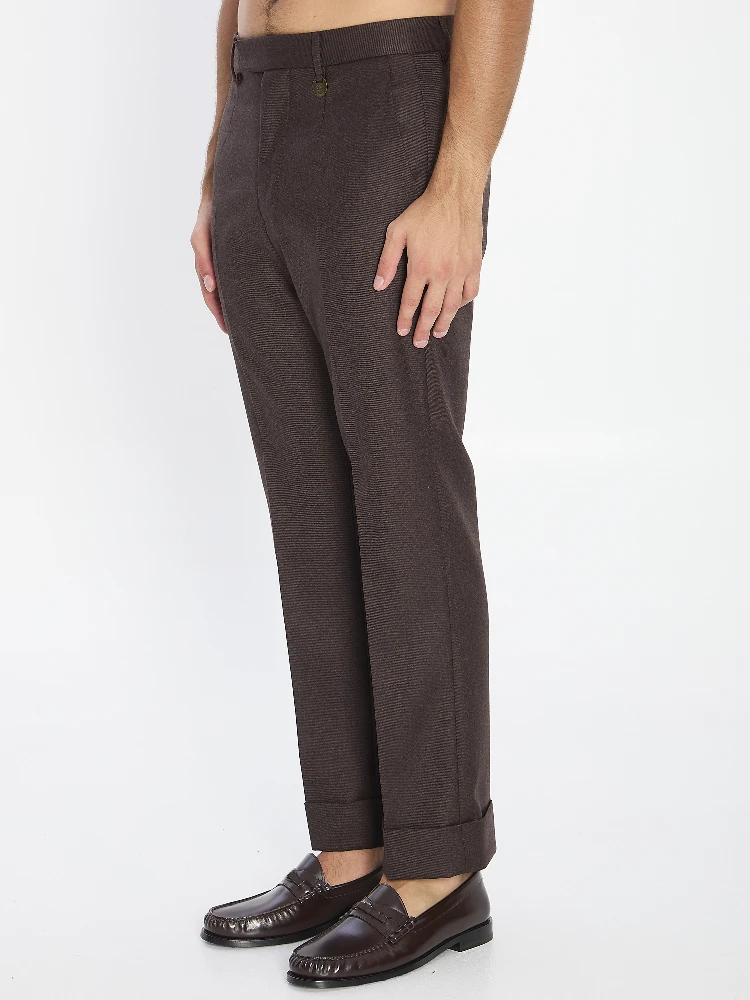 Tailored wool trousers alternative