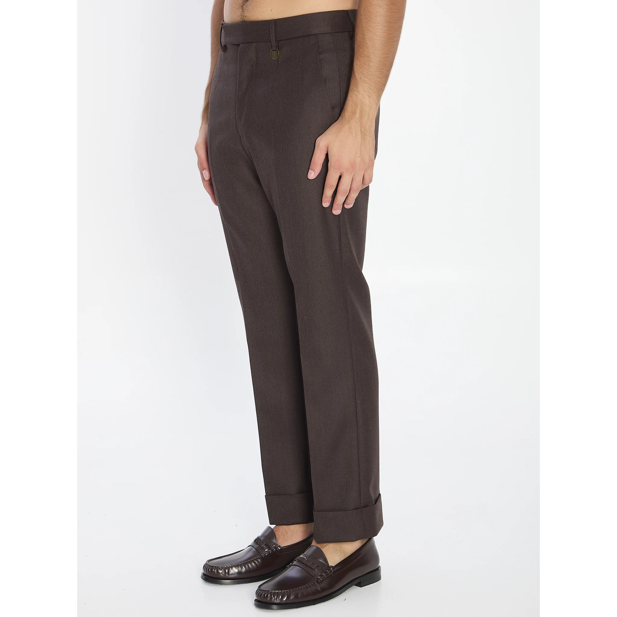 Tailored wool trousers