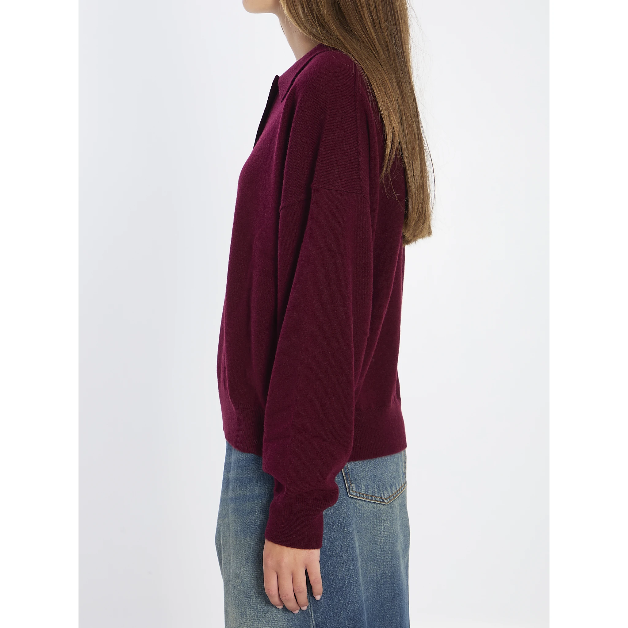 Wool and cashmere polo shirt