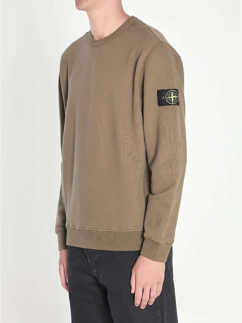 Fleece sweatshirt in organic cotton