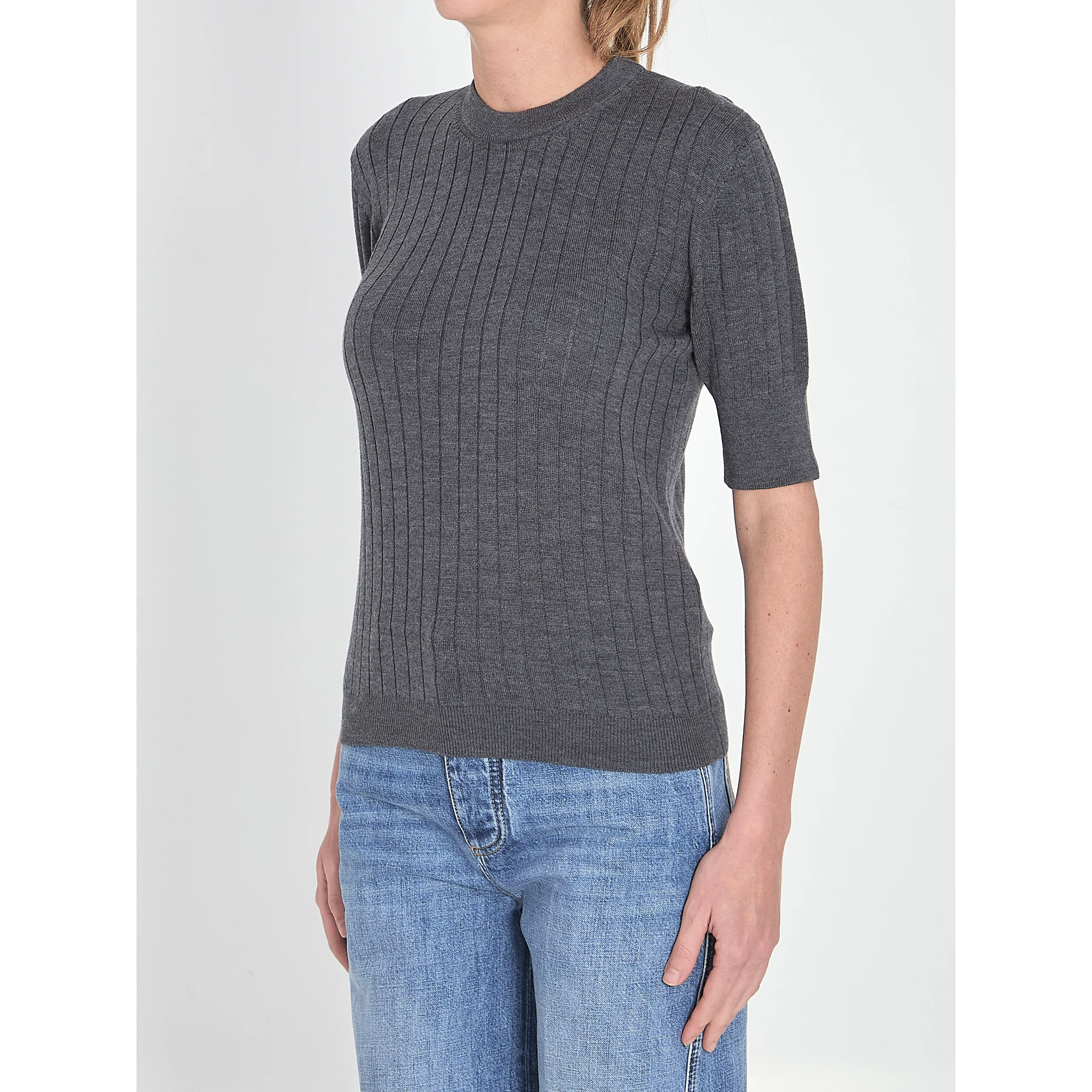 Ribbed knit cropped top