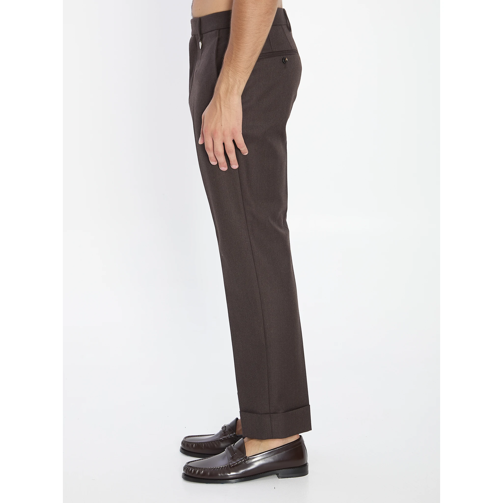 Tailored wool trousers