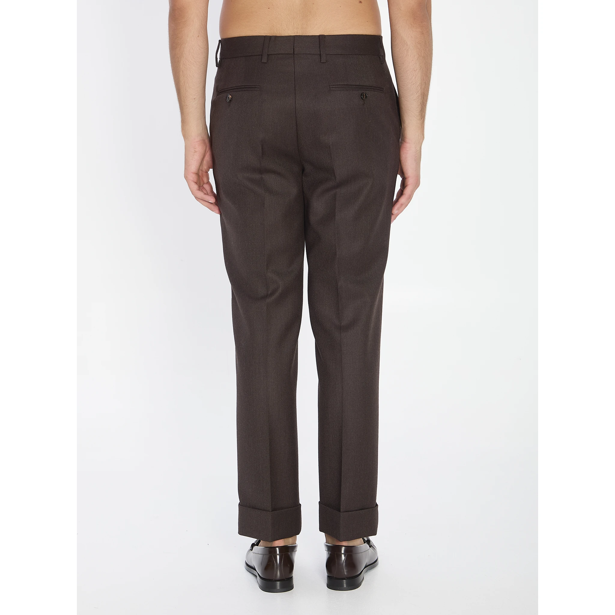 Tailored wool trousers