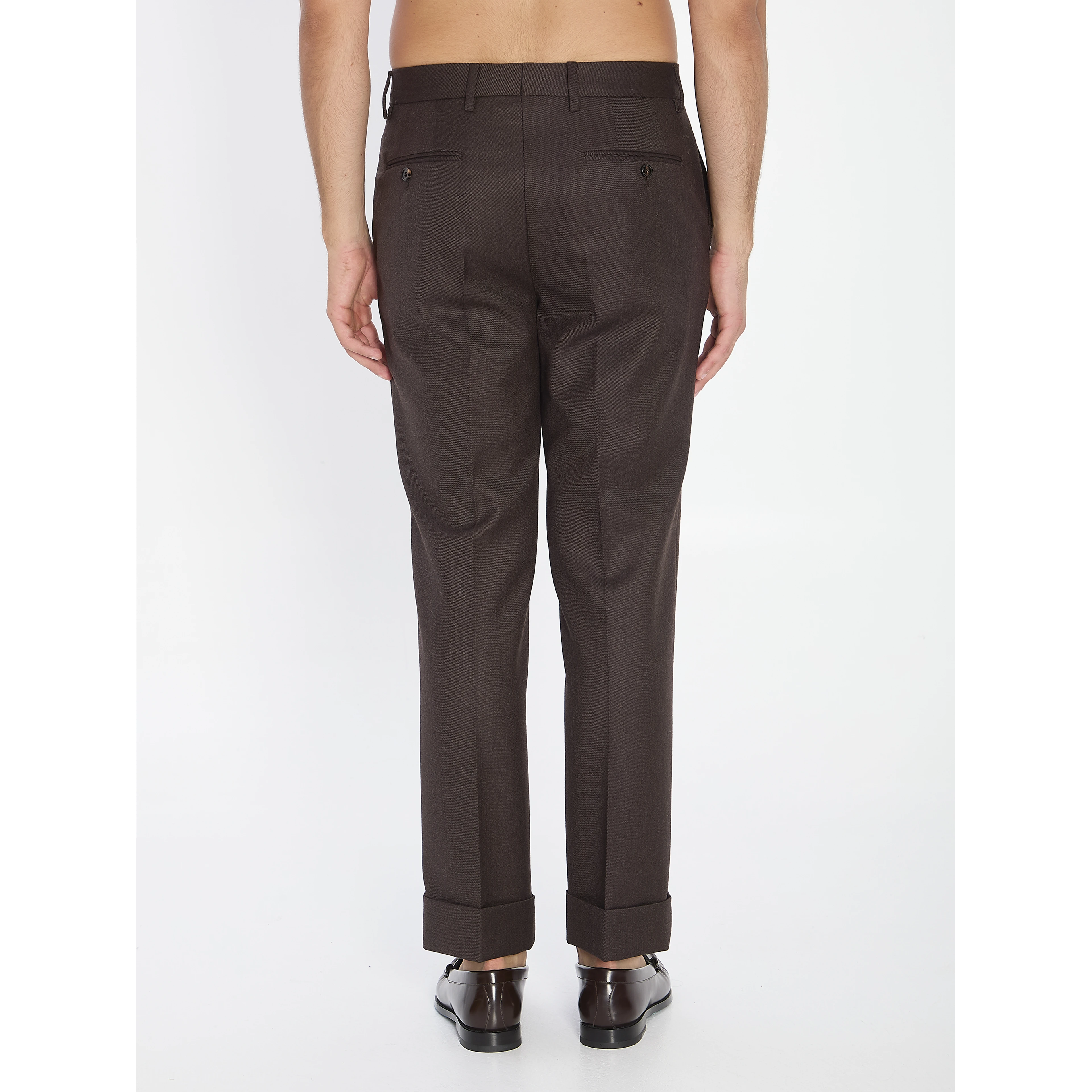 Tailored wool trousers