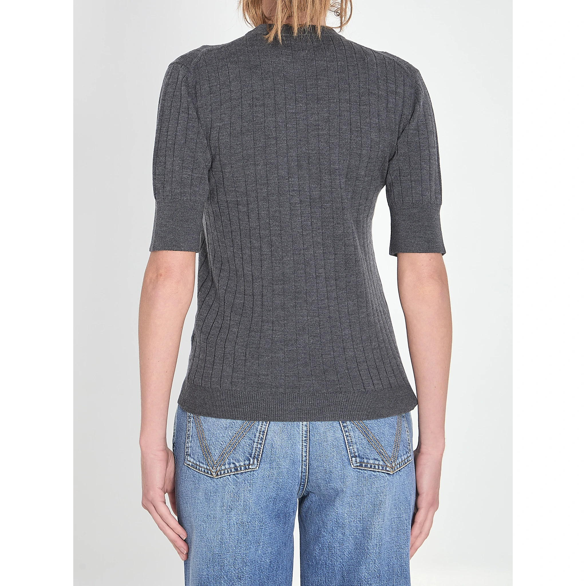 Ribbed knit cropped top