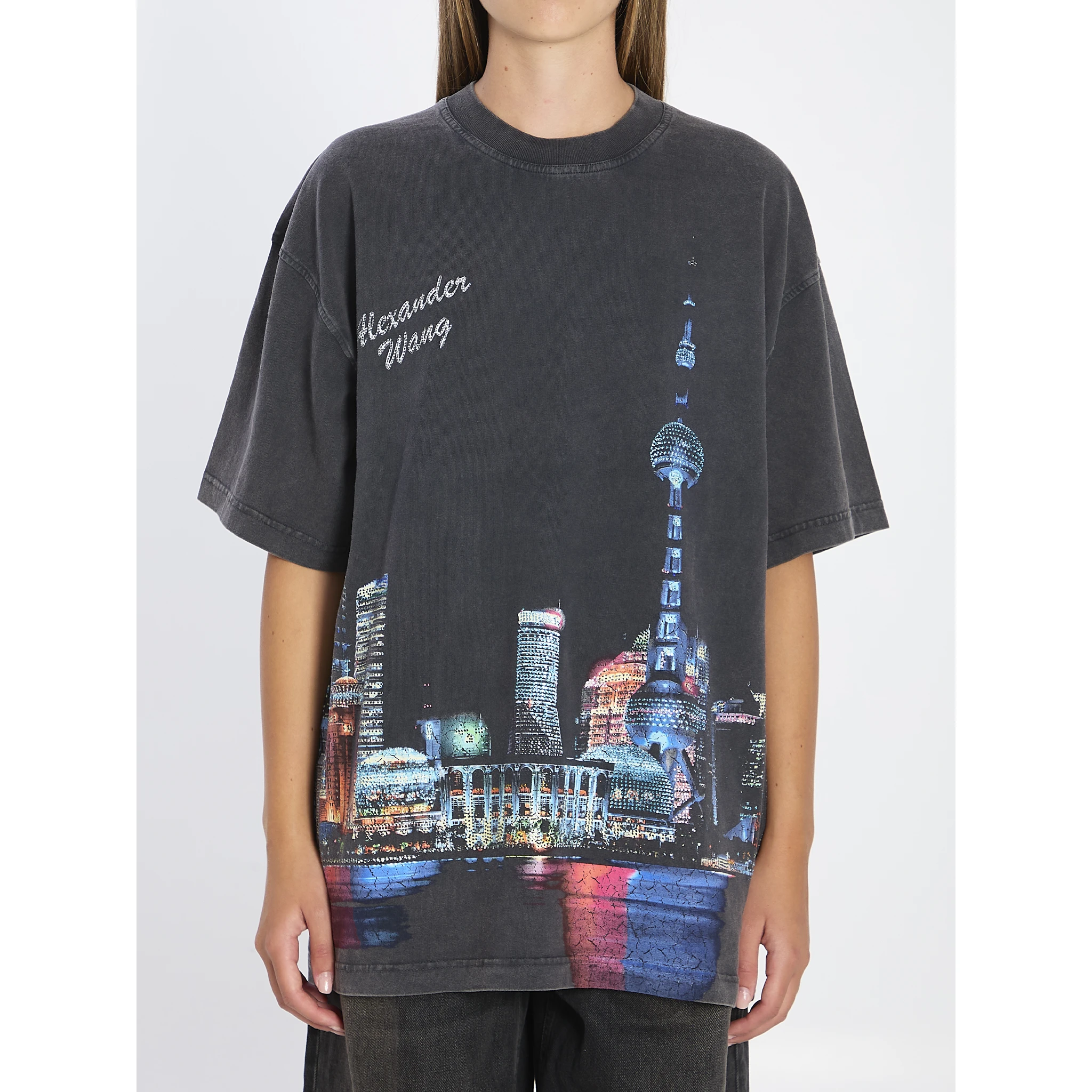 T-shirt with rhinestones