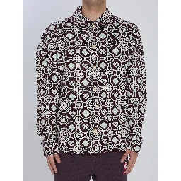 Monogram-patterned overshirt