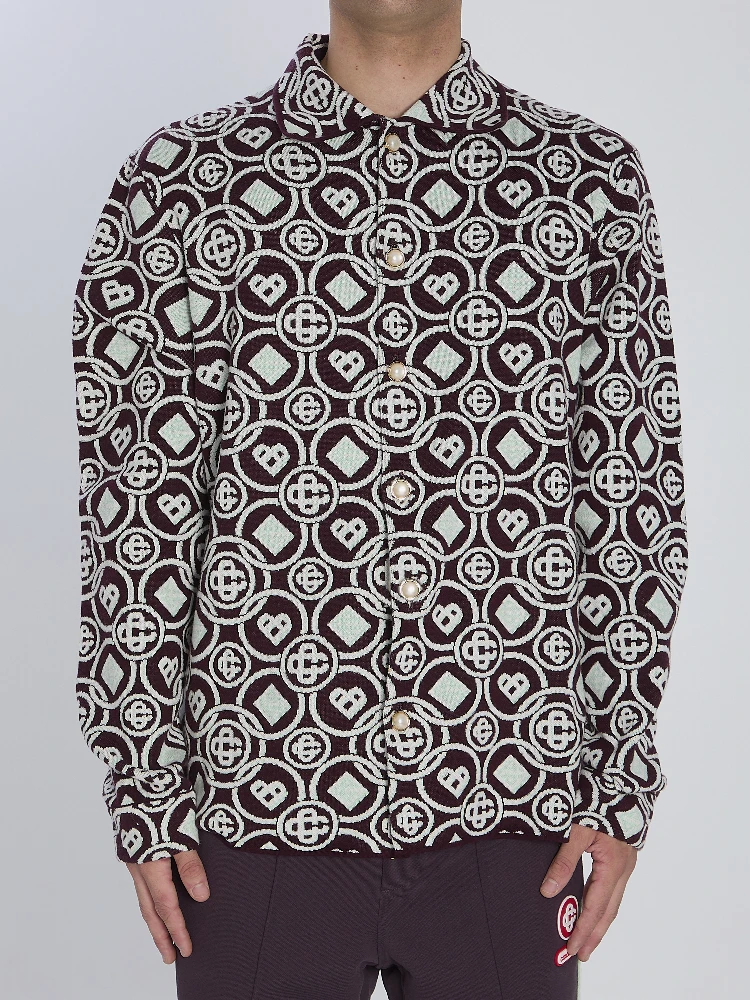 Monogram-patterned overshirt