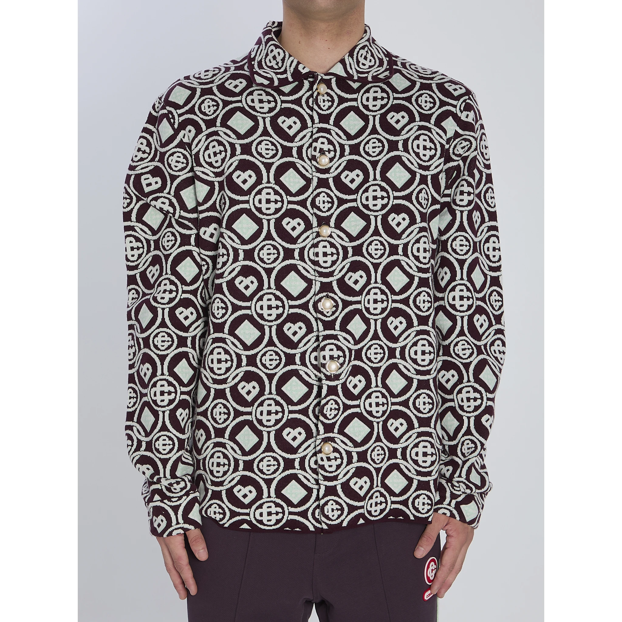 Monogram-patterned overshirt