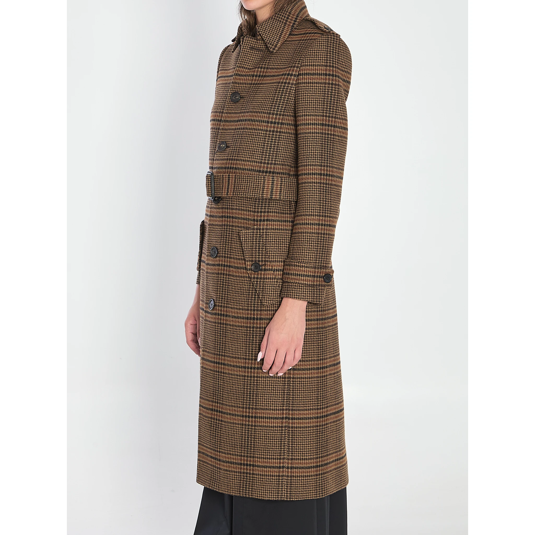 Long Coat in Prince of Wales Wool